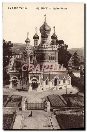 Ansichtskarte AK La Cote d&#39Azur Nice Eglise Russe Russie Russia