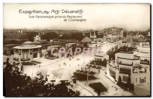 Cartes postales Exposition Des Arts Decoratifs Paris Vue Panoramique Prise Du Restaurant De Champagne