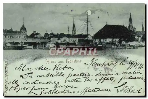 Cartes postales Gruss Aus Konstanz Carte 1897