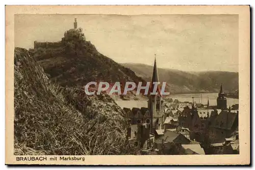 Cartes postales Braubach Mit Marksburg