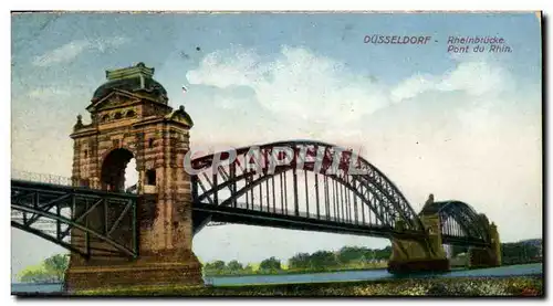 Ansichtskarte AK Dusseldorf Rheinbrucke Pont Du Rhin