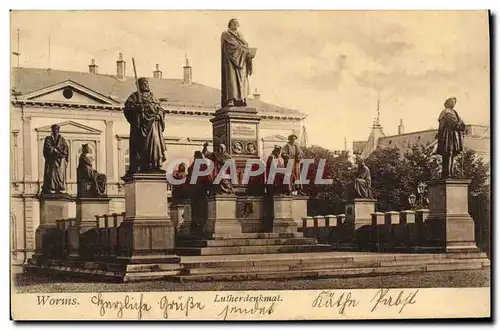 Cartes postales Worms Lutherdenkmal