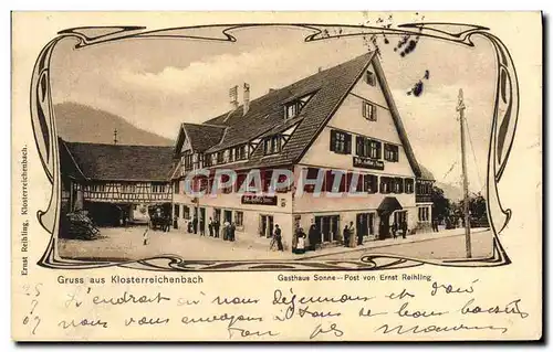 Cartes postales Gruss Aus Klosterreichenbach Gasthaus Sonne Post von Ernst Reihling