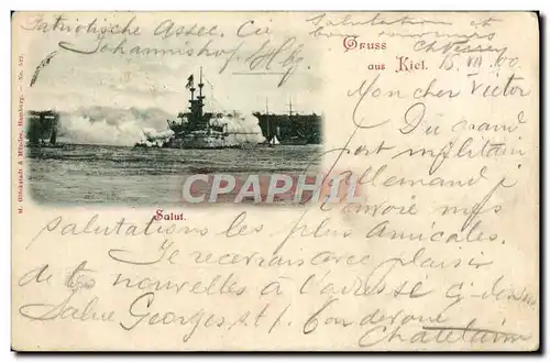 Cartes postales Gruss Aus Kiel Bateau
