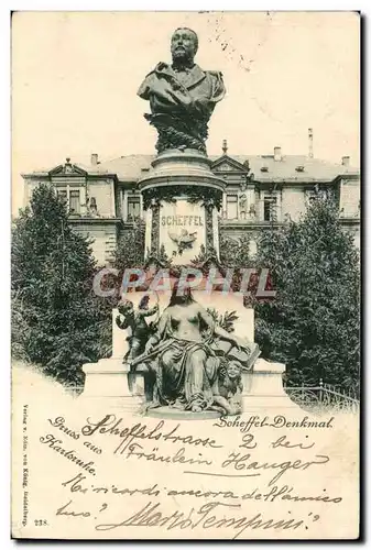 Cartes postales Gruss Aus Karlsruhe Scheffel Denkmal