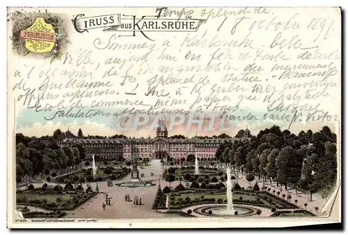Cartes postales Gruss Aus Karlsruhe Carte 1897