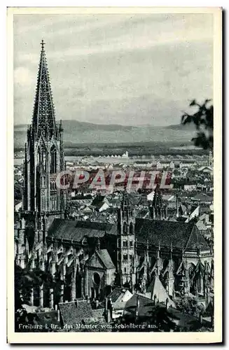 Cartes postales Freibrug I Br Das Munster Vom Schlossberg Aus