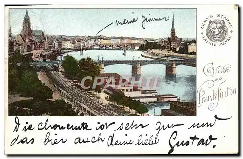 Cartes postales Gruss Aus Frankfurt A M lion CArte 1898