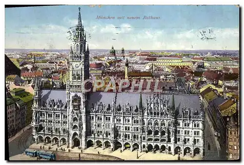 Cartes postales Munchen Mit Neuem Rathaus