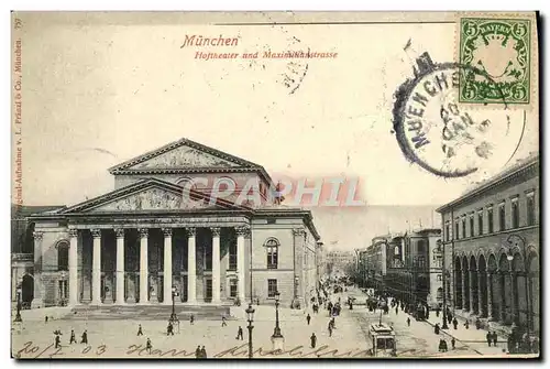 Cartes postales Munchen Hoftheater Und Maximitianstrasse