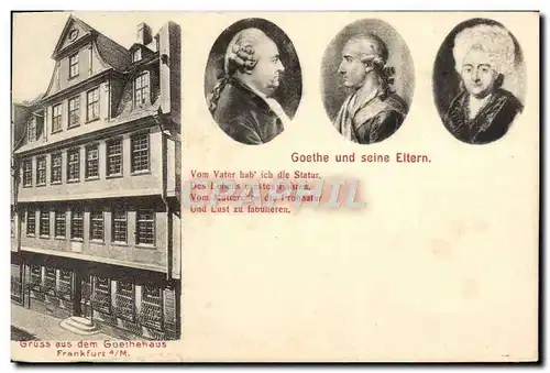 Cartes postales Gruss Aus Dem Goethehaus Frankfurt A M Goethehaus Goethe