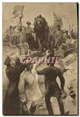 Cartes postales Bulgarie Allegorie Lion