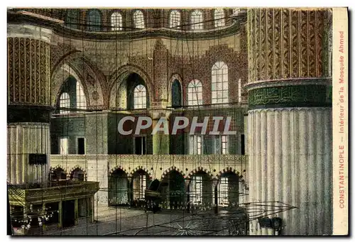 Ansichtskarte AK Constantinople Interieur De La Mosquee Ahmed Turquie