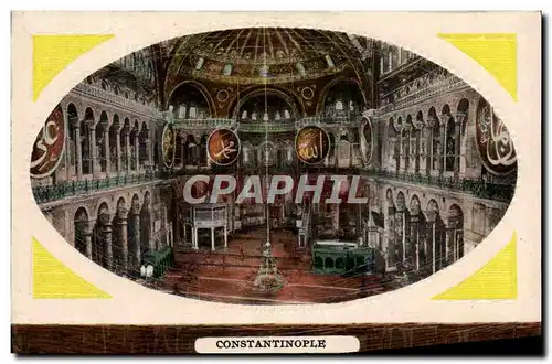 Cartes postales Constantinople Interieur de la mosquee Ste Sophie Turquie