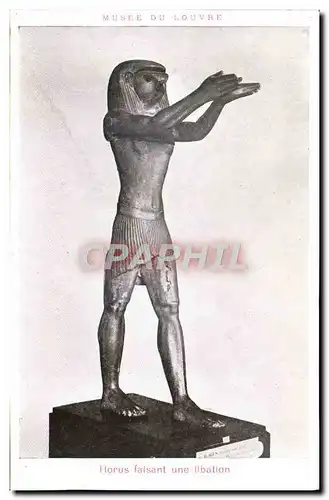 Cartes postales Musee Du Louvre Horus Faisant une Libation Egypte