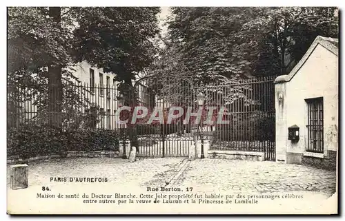 Cartes postales Paris D&#39Autrefois Rue Berton Maison De Sante Du Docteur Blanche Ce