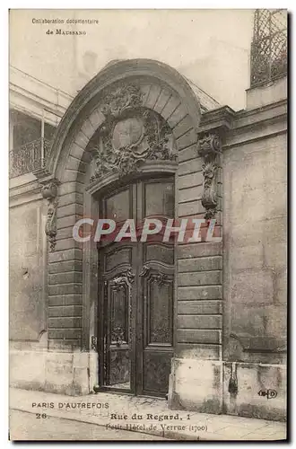 Cartes postales Pari d&#39Autrefois Rue Du Regard Petit Hotel De Verrue