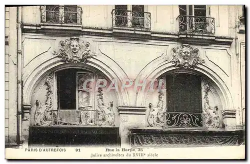 Cartes postales Paris D&#39Autrefois Rue la Harpe Jolies archivoltes du 18eme