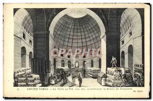 Cartes postales Paris Ancien La Halle au Ble Vers 1820 Bours du commerce