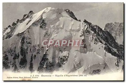 Ansichtskarte AK Chamoix Aiguille d&#39Argentieres