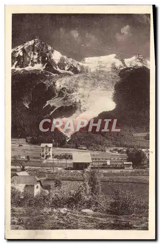 Cartes postales Chamonix Village et Glacier des Bossons