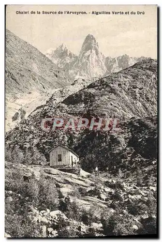 Cartes postales Chalet de la cource de L&#39Arveyron Aiguilles Verte et du Dru