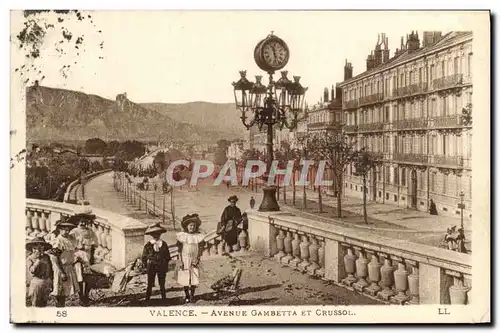 Cartes postales Valence Vaenue Gambetta Et Crussol Enfants