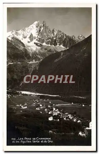 Cartes postales Chamonix Les Praz De et les Aiguilles Verte et du Dru