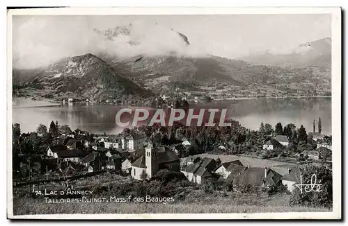 Ansichtskarte AK Lac D&#39Annecy Talloires Duingt Massif des Beauges