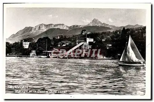 Cartes postales Evian La Plage et la Dent d&#39Oche