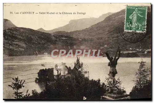 Cartes postales Annecy Saint Michel et le Chateau de Duingt