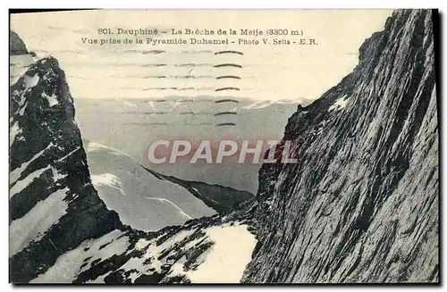 Cartes postales Dauphine La breche de la Meije Vue prise de la pyramide Duhamel