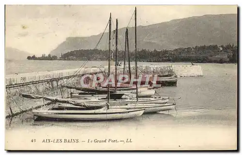 Cartes postales Aix Les Bains Le Grand Port Bateaux