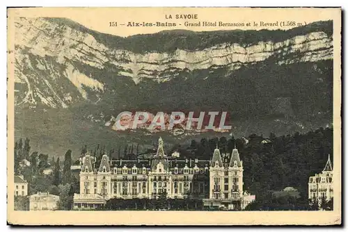 Cartes postales Aix les Bains Grand Hotel Bernascon et le Revard