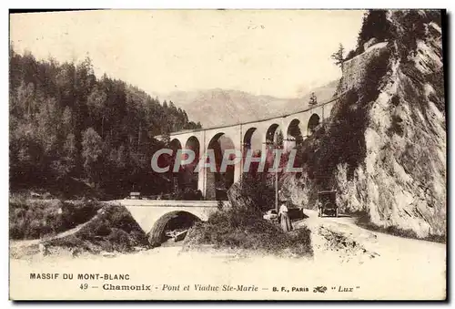 Ansichtskarte AK Chamonix Pont et Viaduc Ste Marie