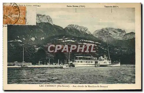 Cartes postales Lac D&#39Annecy Aux Abords de Menthon St Bernaard Bateau