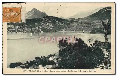 Ansichtskarte AK Lac d&#39Annecy Partie Comprise entree le Chateau de Duingt et Talloires