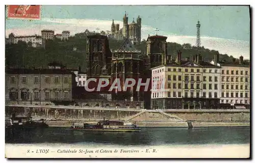 Ansichtskarte AK Lyon Cathedrale St Jean et Coteau de Fourvieres