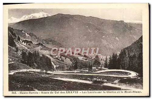 Ansichtskarte AK Aravis Les Lacets sur la Glettaz et le mont Blanc