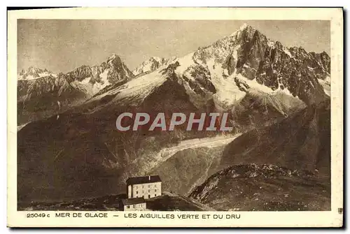 Cartes postales Mer De Glace Les Aiguilles Verte Et Du Dru