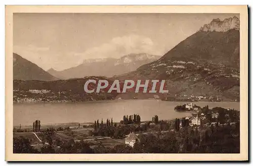 Ansichtskarte AK Annecy Duingt L&#39Eglise Le Chateau Et Talloires