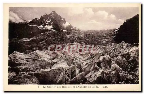 Cartes postales Le glacier des Bossons et l&#39aiguille du Midi