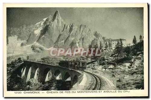 Cartes postales Chamonix Chemin De Fer DU Montenvers Et Aiguille Du dru