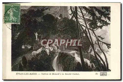 Ansichtskarte AK Evian Les Bains Tableau de Besnard a la Buvette Cachat