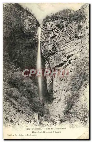 Ansichtskarte AK Dauphine Vallee du Graisivaudan Cascade de Craponoz a Bernin