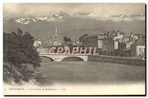 Ansichtskarte AK Grenoble La chaine de Belledonne