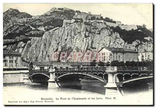 Cartes postales Grenoble Le pont de l&#39esplanade et les forts