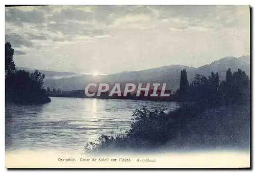 Cartes postales Grenoble Lever de soleil sur L&#39Isere