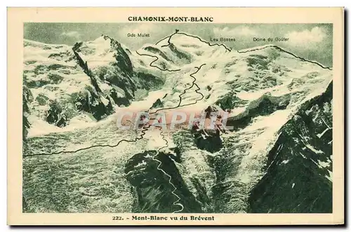 Cartes postales Chamonix Mont Blanc Vu du Brevent