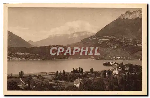 Ansichtskarte AK Annecy Duingt L&#39Eglise Le Chateau Et Talloires